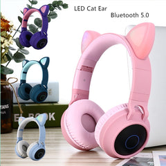 LED Cat Ear Noise Cancelling Headphones Bluetooth