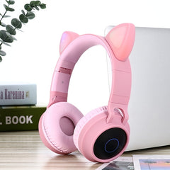 LED Cat Ear Noise Cancelling Headphones Bluetooth