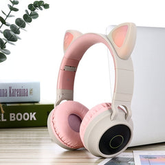 LED Cat Ear Noise Cancelling Headphones Bluetooth