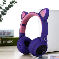 LED Cat Ear Noise Cancelling Headphones Bluetooth