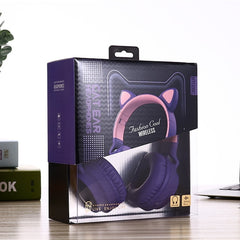 LED Cat Ear Noise Cancelling Headphones Bluetooth