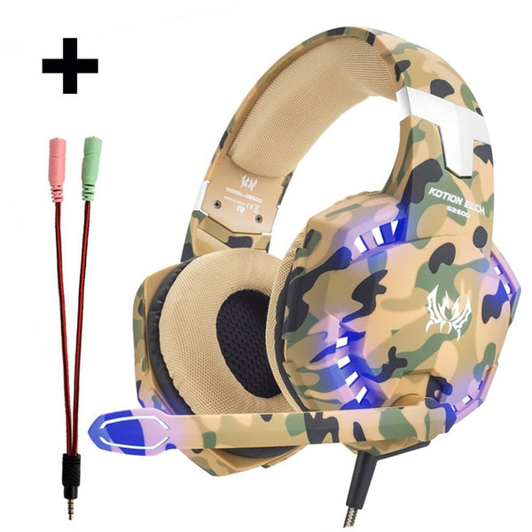 r Stereo Headphone With Microphone Mic Led Game