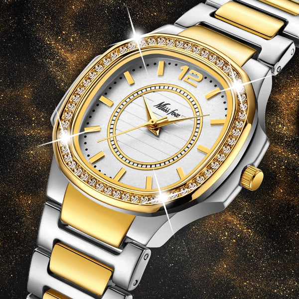 Diamond Quartz Gold Wrist Watch