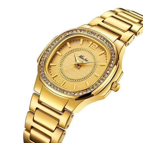 Diamond Quartz Gold Wrist Watch