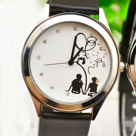 Black and white couple quartz watch – Gadget complex